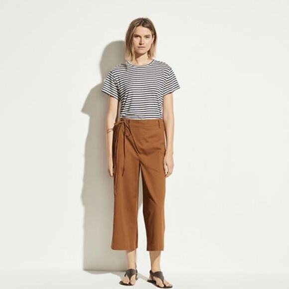 Vince Tie-Waist Wide Leg Culotte Pants - Size 4 - Picture 1 of 7